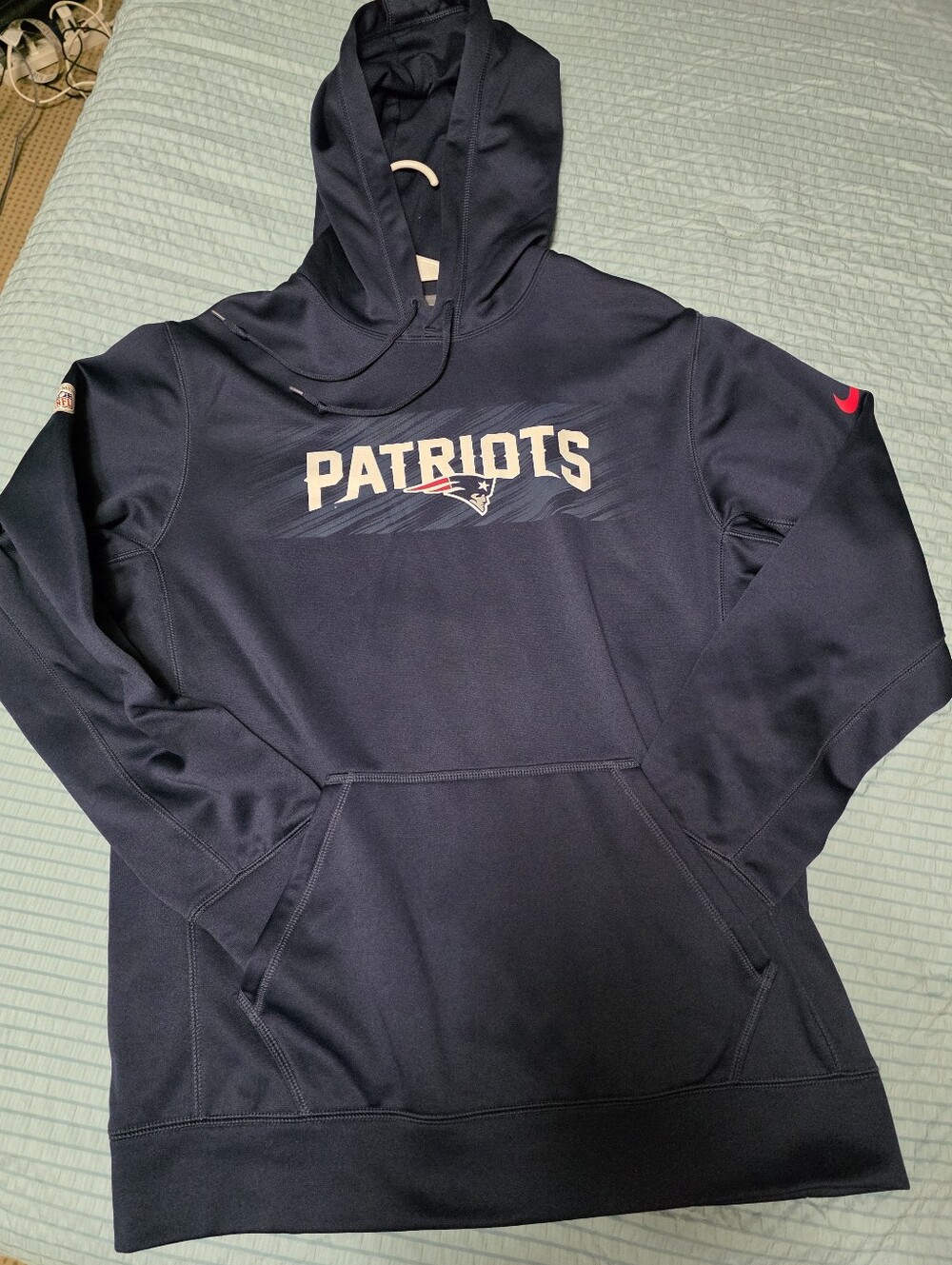 Nike New England Patriots Navy Hooded Pullover Sweatshirt